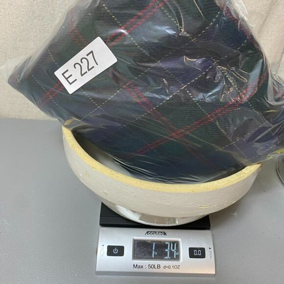 Vintage Sag Harbor Womens Tartan Plaid Wool Blend Blazer Size 14 Velvet Collar - Picture 9 of 9